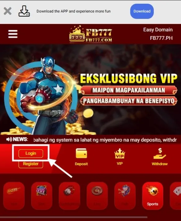 FB777 Login